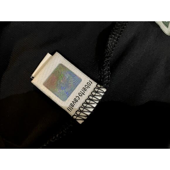 ROBERTO CAVALLI Side Drawstring Pant SLIGHT FLARE Size 42 XS Black BEACH LOUNGE - Picture 5 of 12